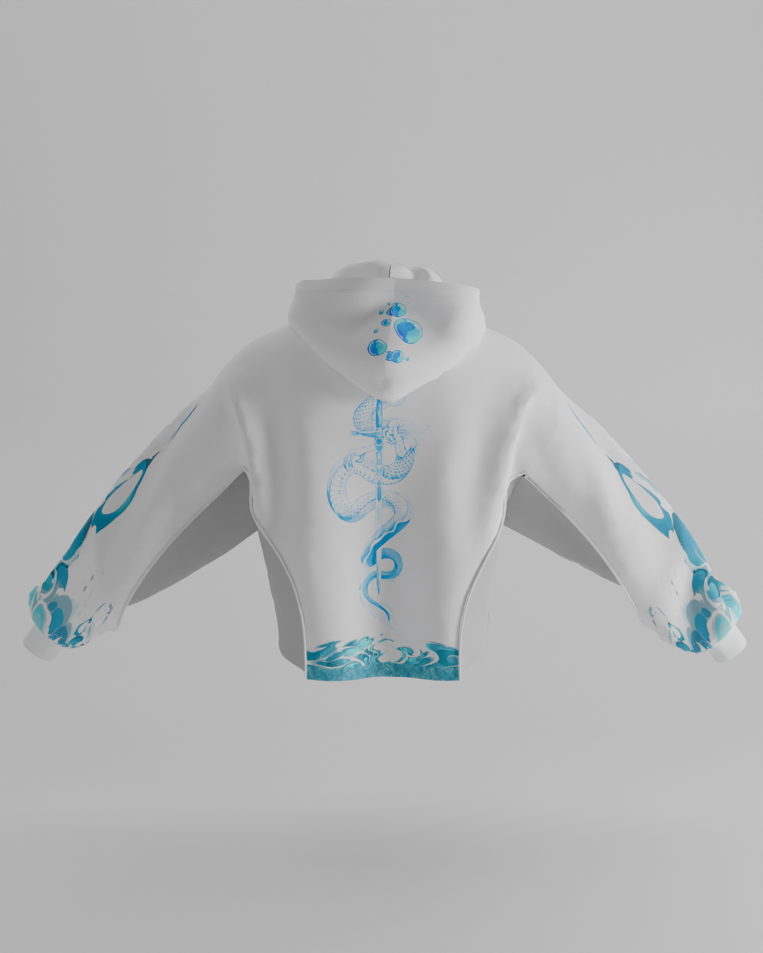 First Breath Ocean Crop Hoodie
