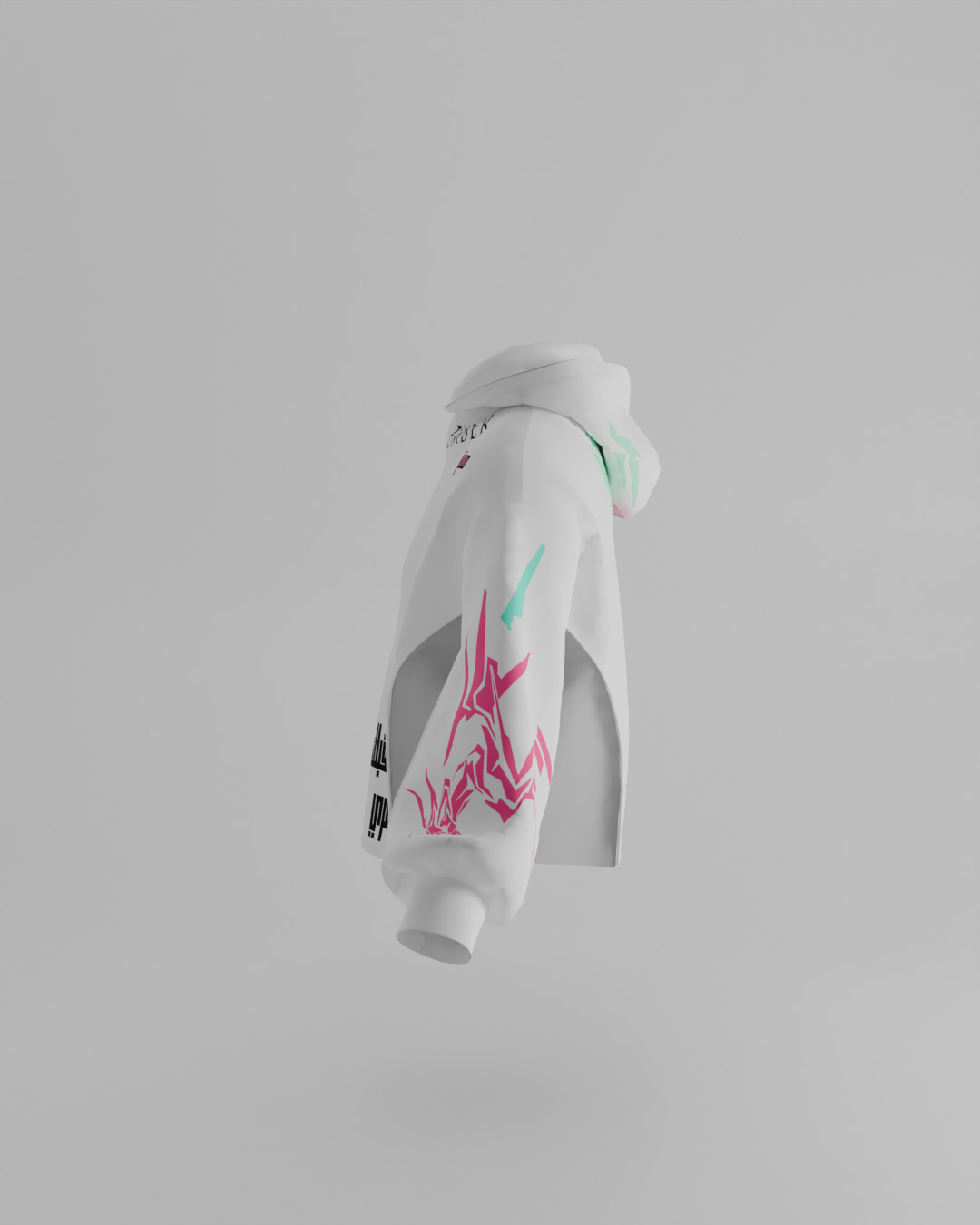 First Breath Digital Crop Hoodie