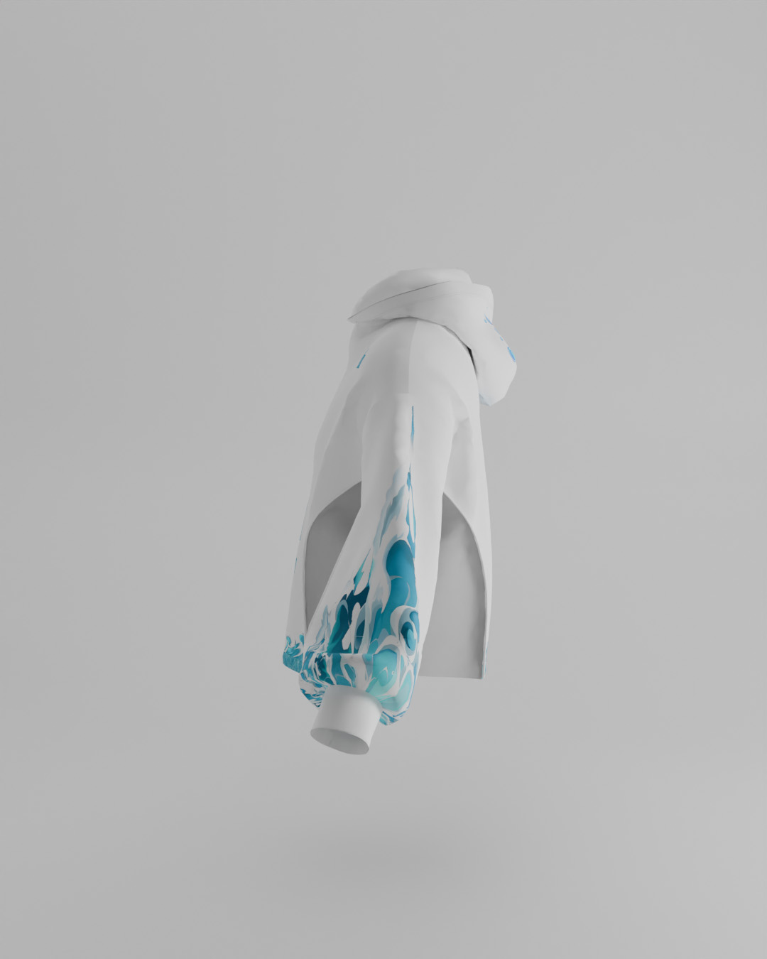 First Breath Ocean Crop Hoodie