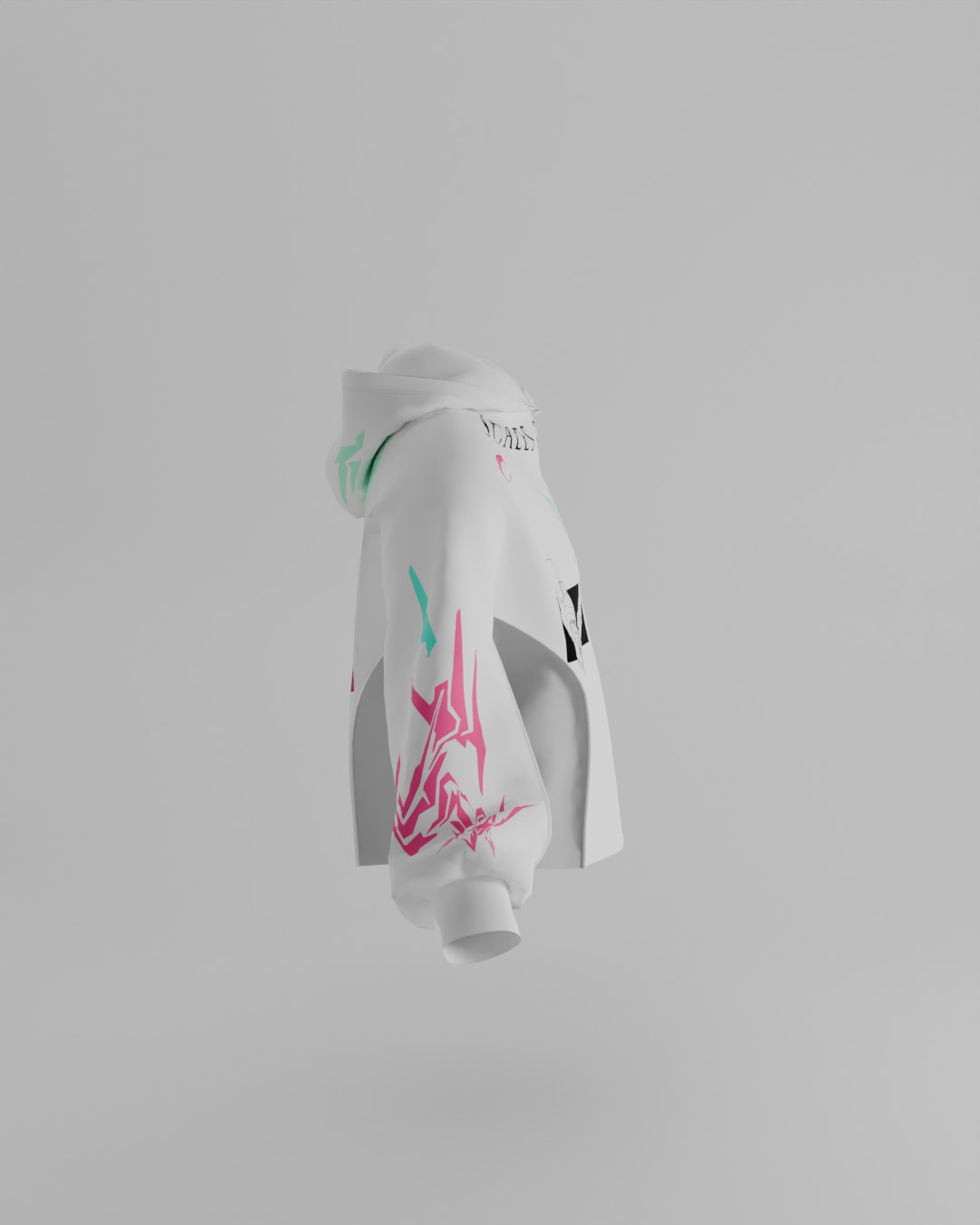 First Breath Digital Crop Hoodie