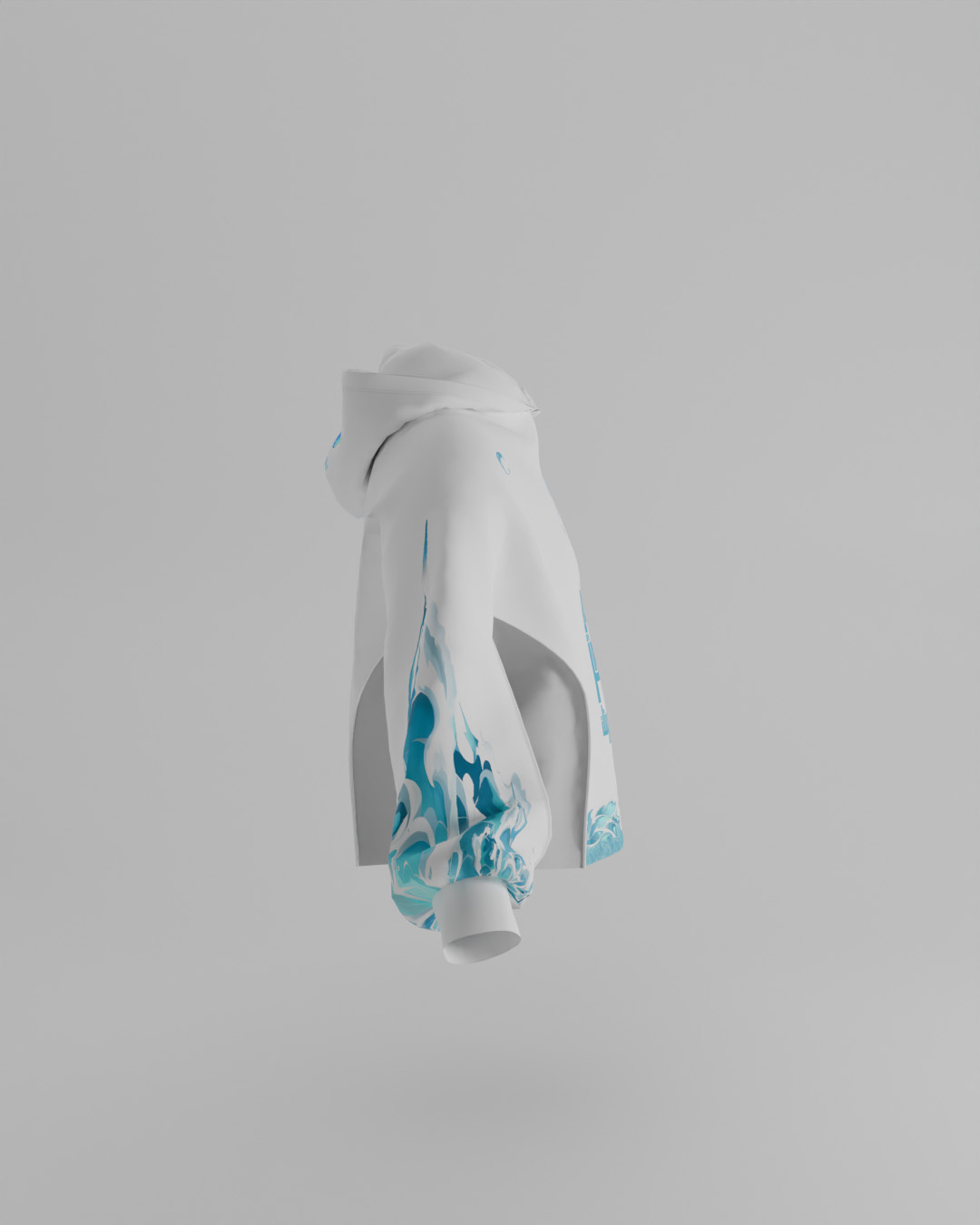 First Breath Ocean Crop Hoodie