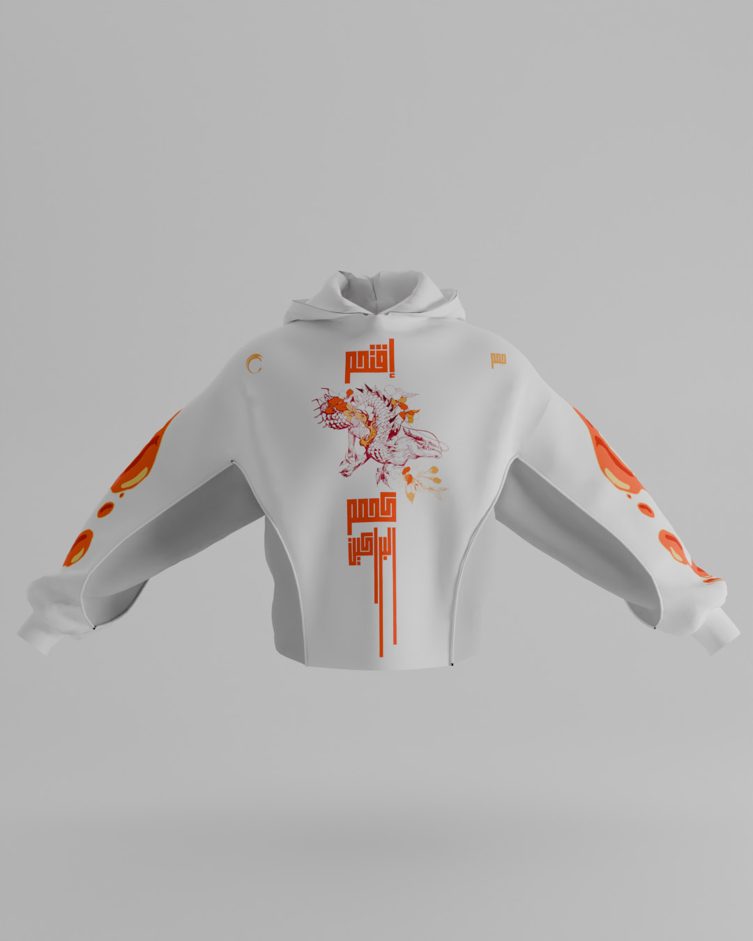 First Breath Magma Crop Hoodie