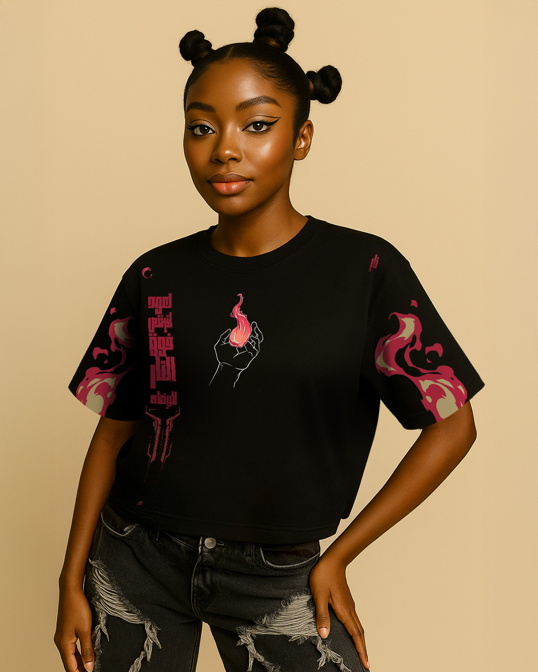 First Breath Fire Crop T-shirt