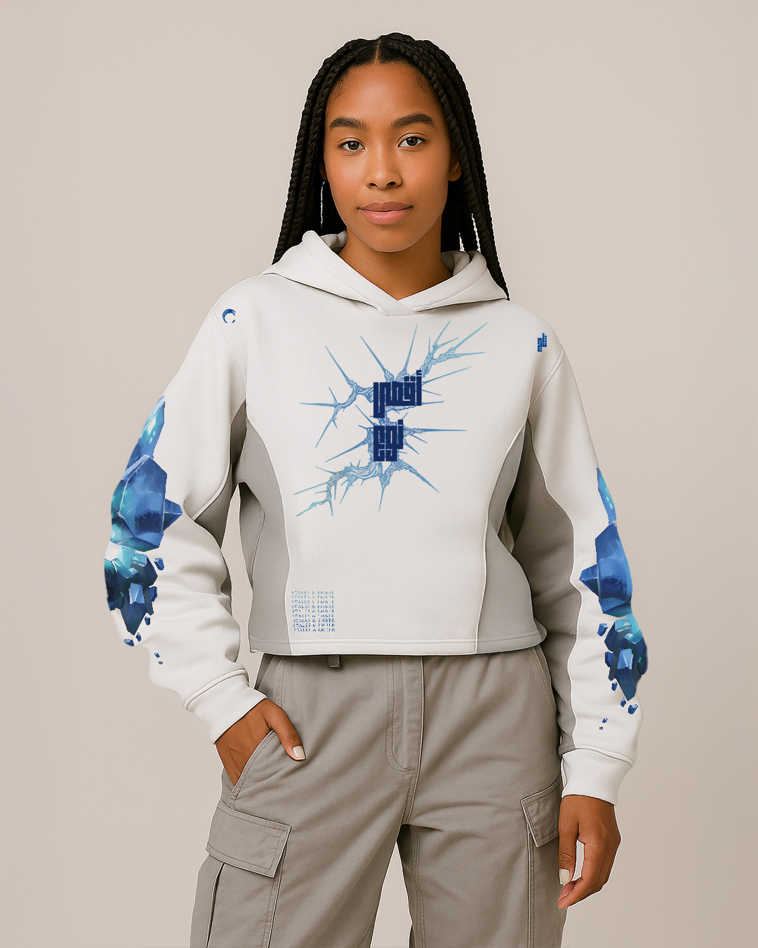 First Breath Ice Crop Hoodie